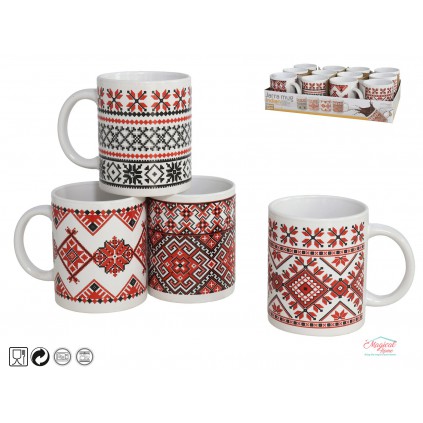 Cană ceramică 330ml motive traditionale