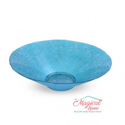 Platou decorativ , sticla, Proteus, albastru 37 cm