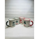 Cană portelan 200ml decor Craciun set 4 bucati