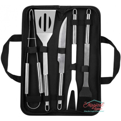 Ustensile inox pentru gratar 5 piese UG5