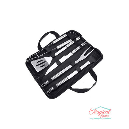 Ustensile inox pentru gratar 5 piese UG5