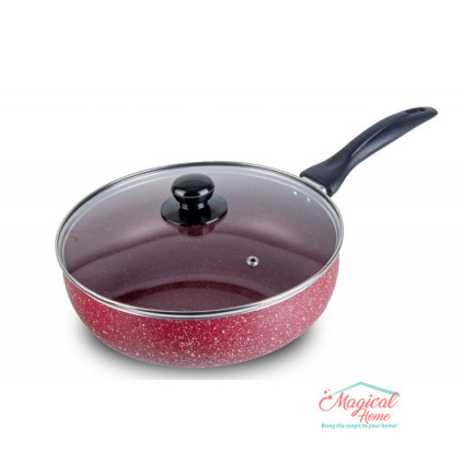 Tigaie din aluminiu cu capac din sticla, 28cm , Grunberg BB28