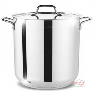 Oală inox cu capac inox Grunberg GR6426 13.4L, 26 cm