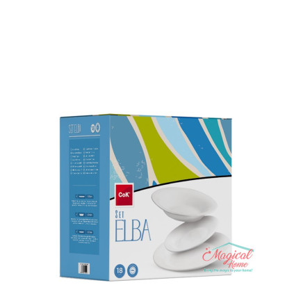 Set de masa Elba, 18 piese, opal, COK