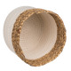 Set 2 cosuri depozitare rotunde din bumbac si margine iarba de mare, 20x15 cm + 16x13 cm