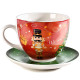 Ceasca Jumbo portelan 450ml decor Craciun, cu farfurie si cutie cadou