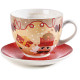 Ceasca Jumbo portelan 450ml decor Craciun, cu farfurie si cutie cadou