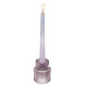 Suport lumanare 2 in 1, din sticla, mov, 6 x 8 cm